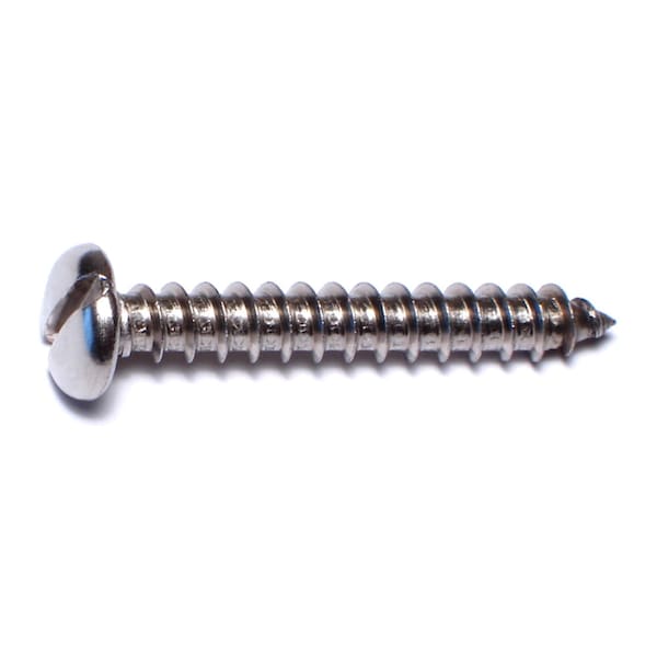 Midwest Fastener Sheet Metal Screw, #12 x 1-1/2 in, 18-8 Stainless Steel Pan Head Slotted Drive, 14 PK 62395 - main